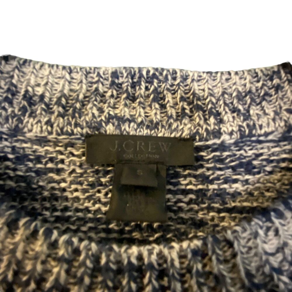 J. CREW Women Blue Marbled Pullover Sweater Small - Picture 7 of 9